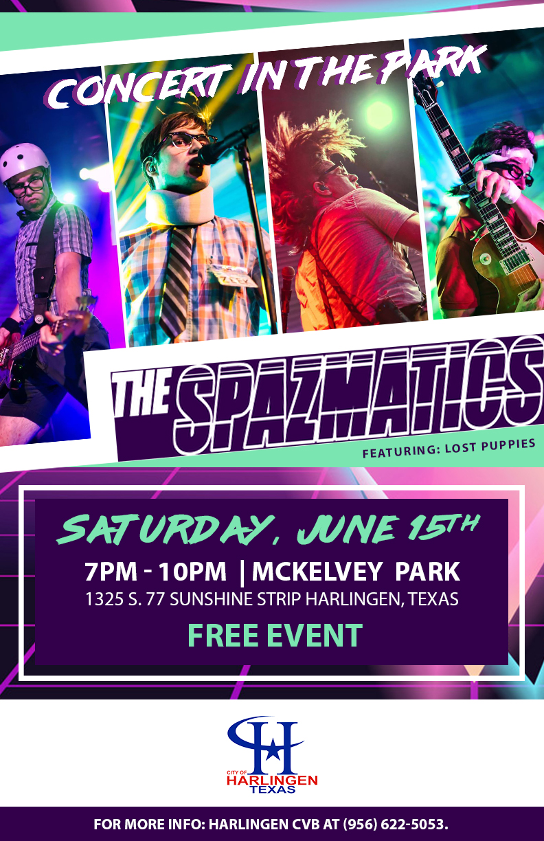 Concert in the Park The Spazmatics with Special Guest Visit